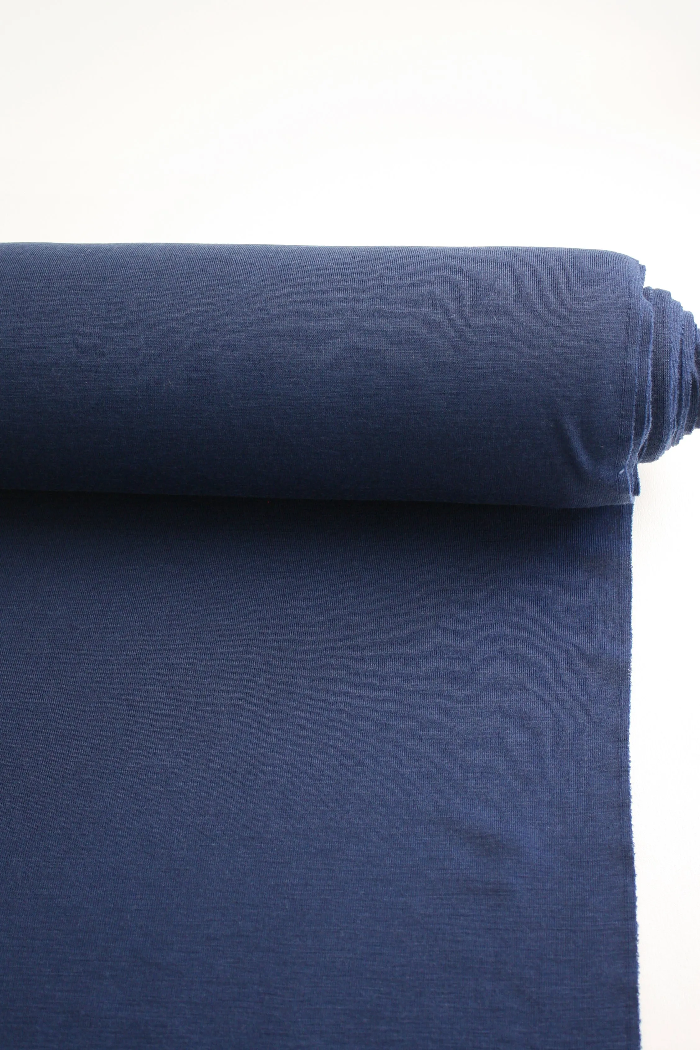 Australian Merino - Single Rib Fine Jersey | Indigo Blue