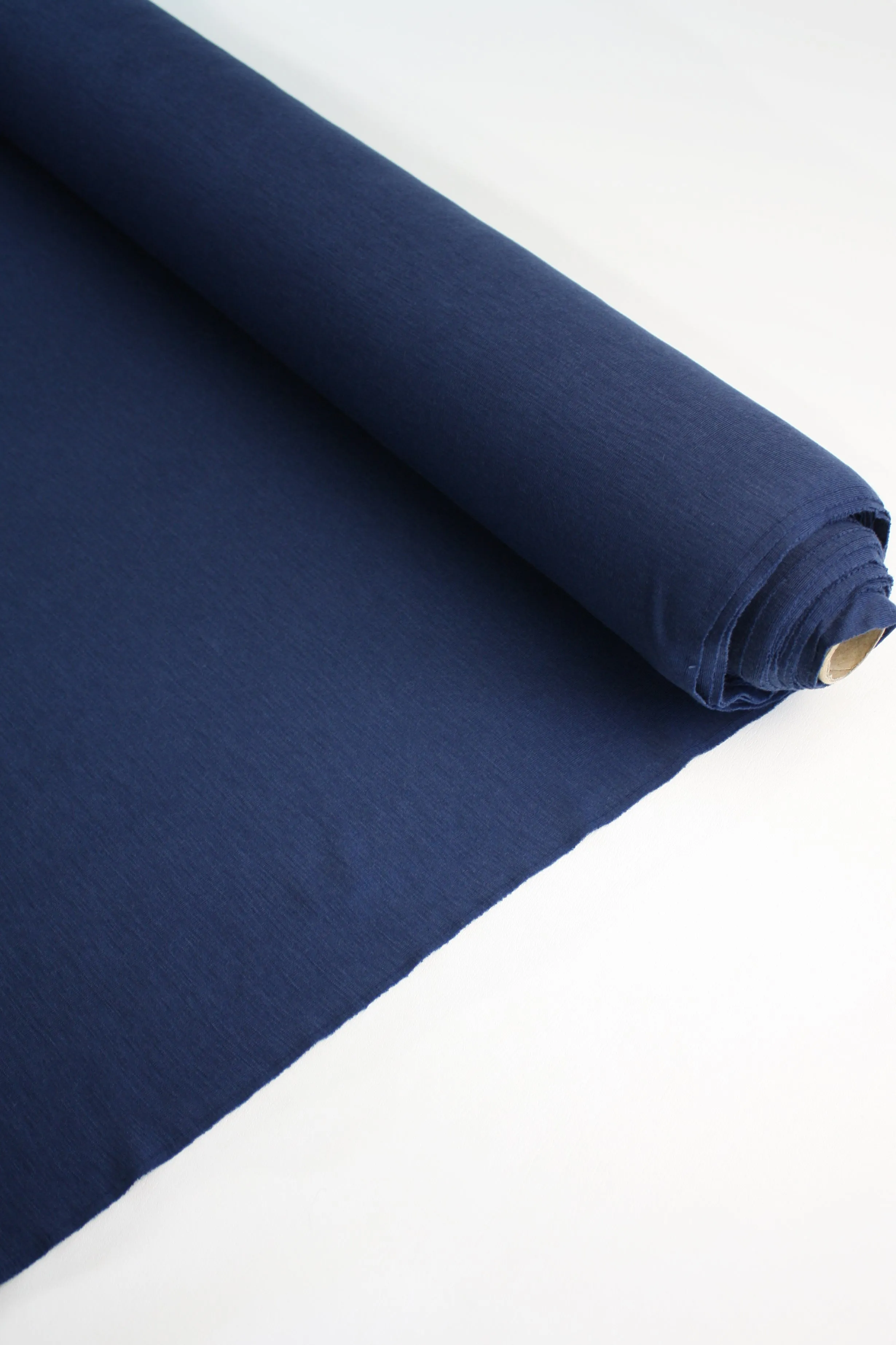 Australian Merino - Single Rib Fine Jersey | Indigo Blue