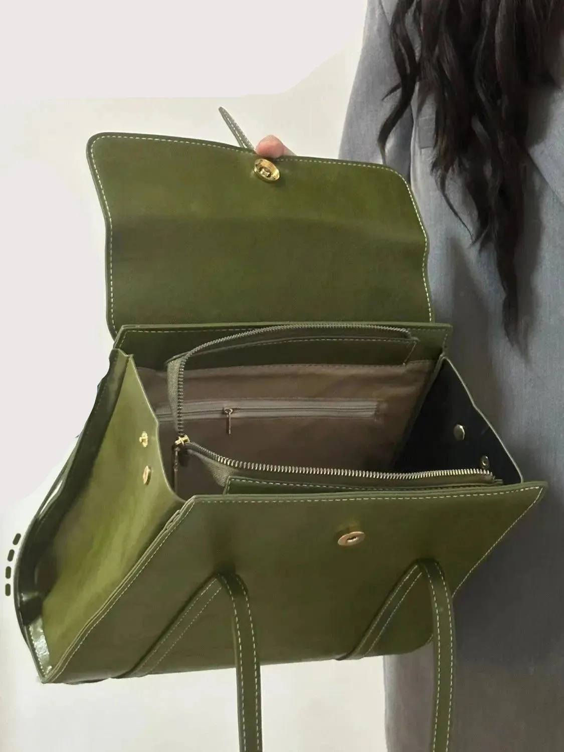 Bolsa Feminina Grande Tiracolo Moderna Vintage