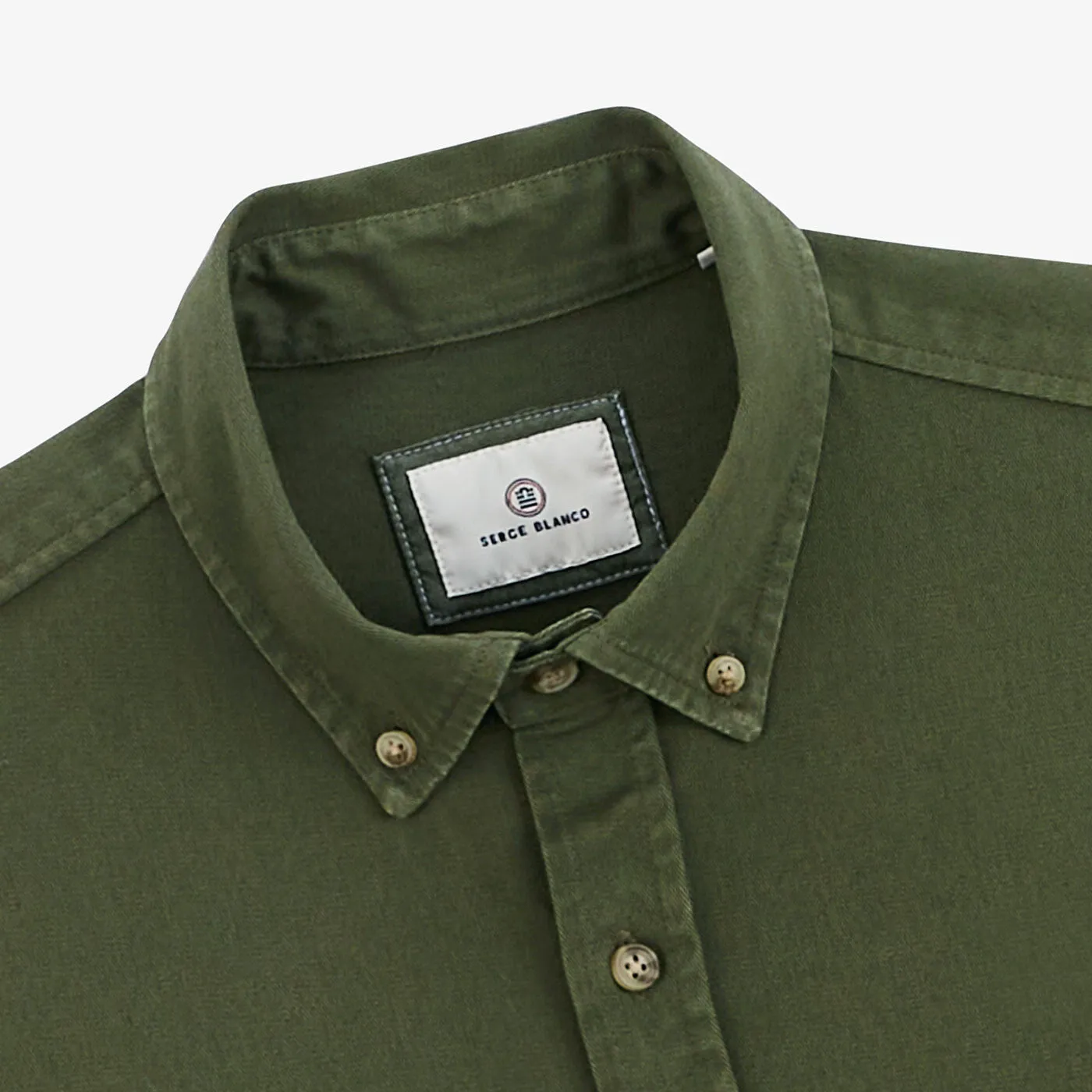 Chemise épaisse en coton unie army