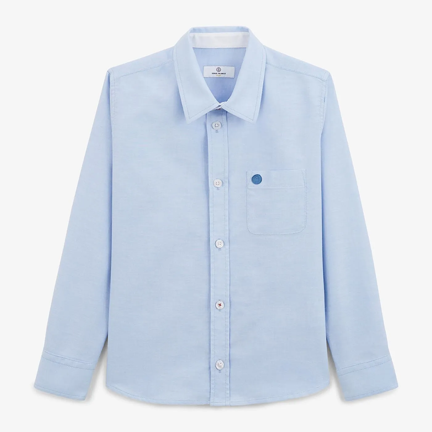 Chemise regular oxford junior ciel