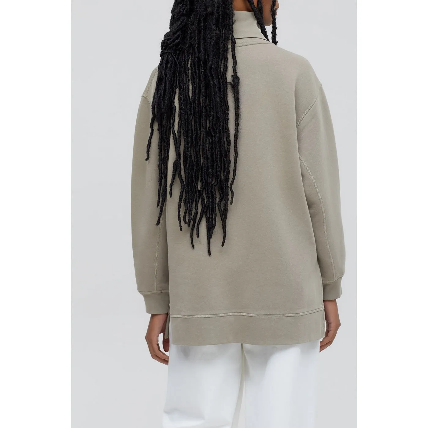 Closed - T-Shirt Turtleneck Sweat - Muddy Beige - Femme