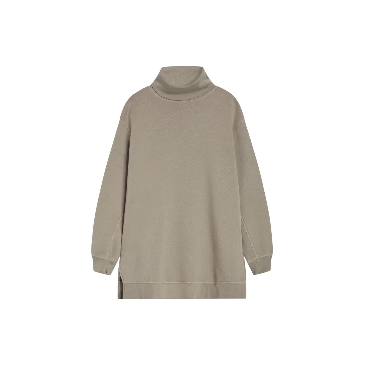 Closed - T-Shirt Turtleneck Sweat - Muddy Beige - Femme