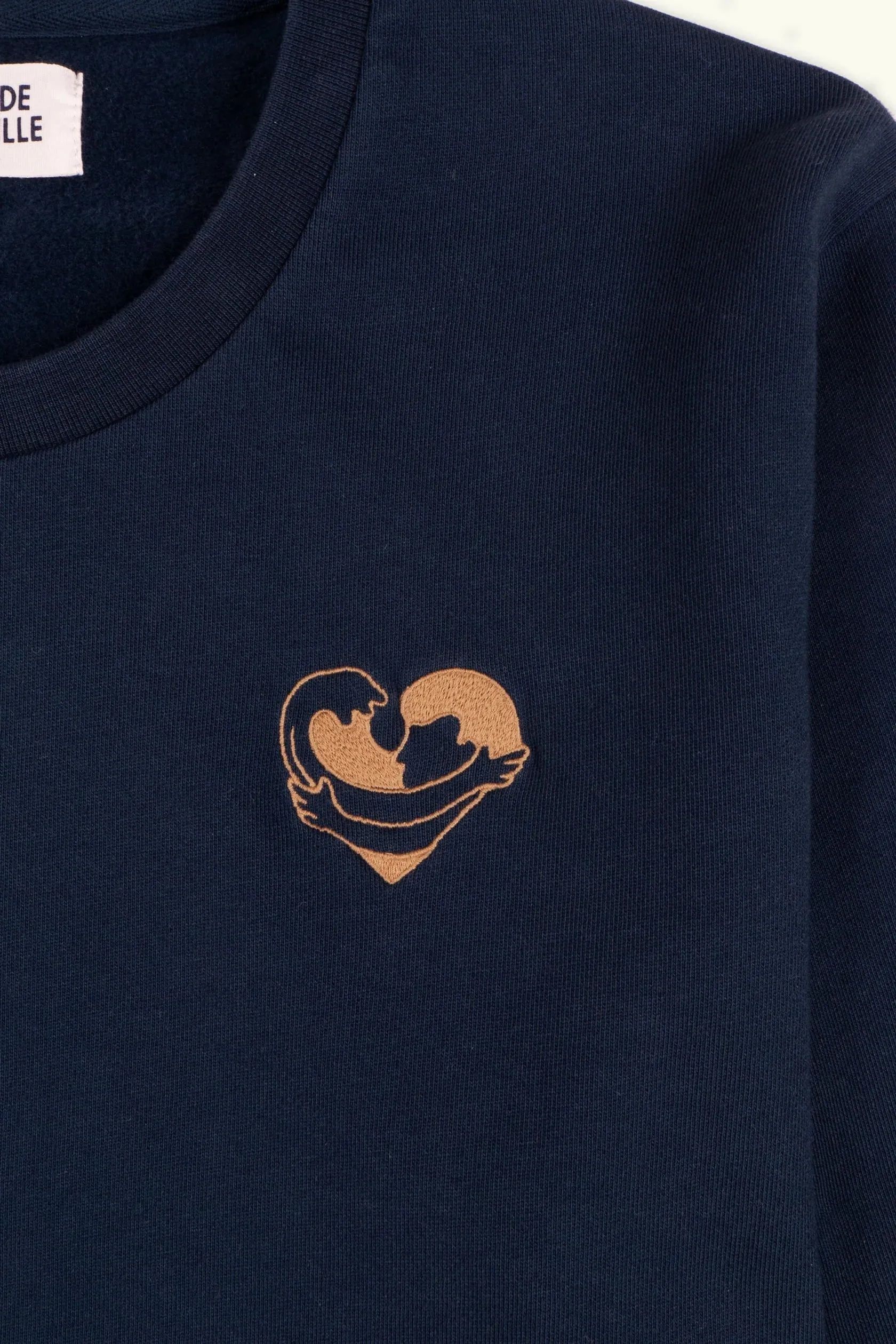 Cuisse de Grenouille Navy Blue Ocean Love Crewneck Sweatshirt