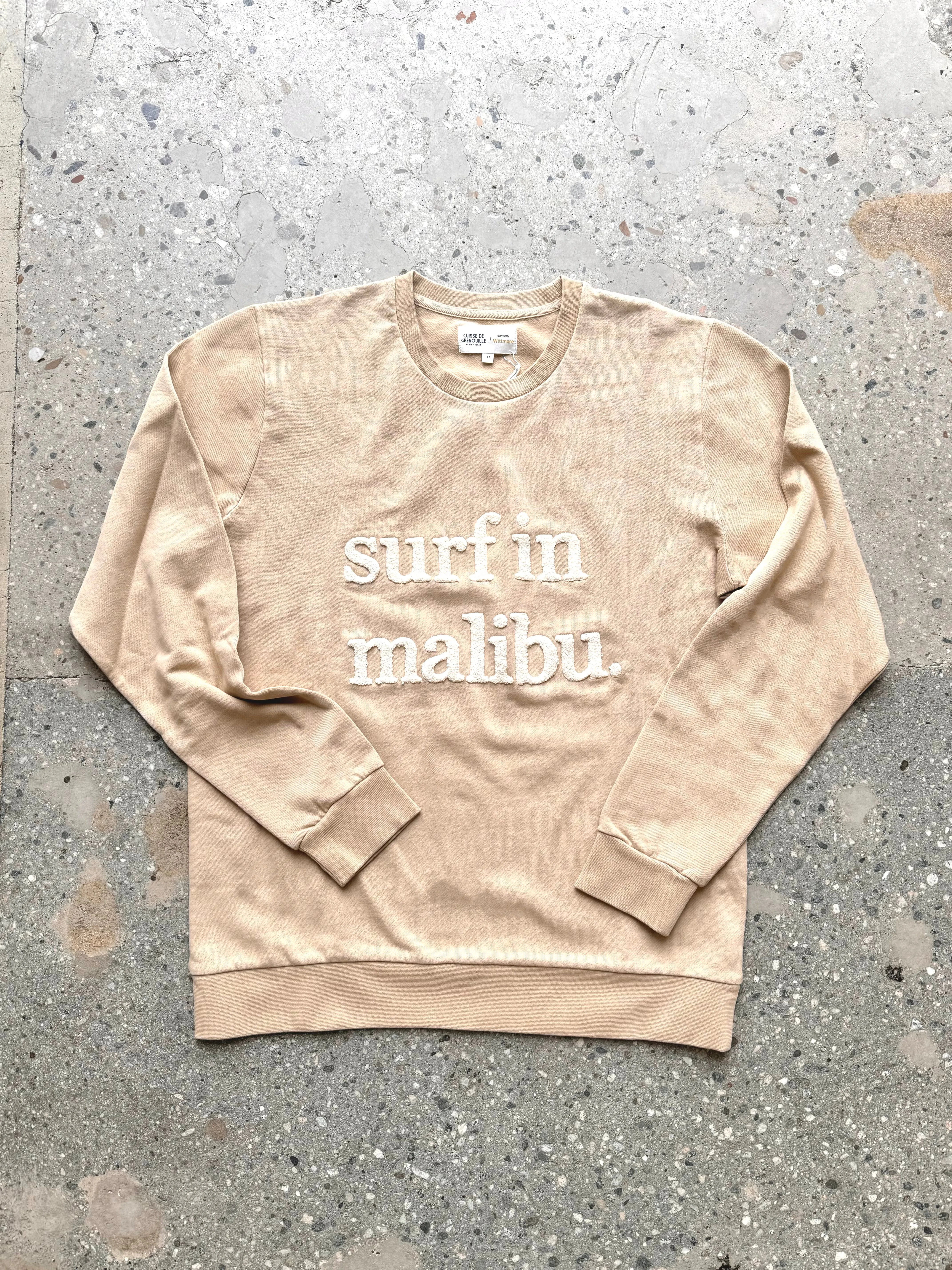 Cuisse de Grenouille Surf in Malibu Coffee Taupe Crewneck Sweatshirt - Exclusive