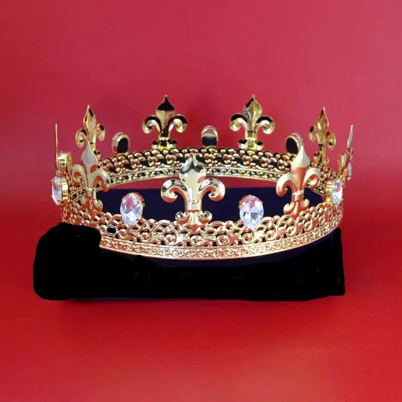 Imperial Gold Crown Men and Women Role-Play Stage Performance Accessory