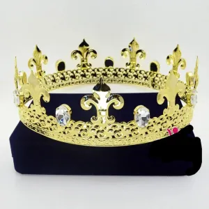 Imperial Gold Crown Men and Women Role-Play Stage Performance Accessory