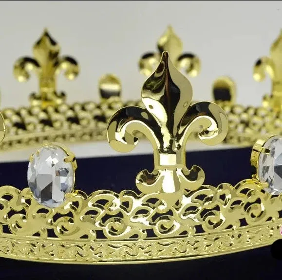 Imperial Gold Crown Men and Women Role-Play Stage Performance Accessory