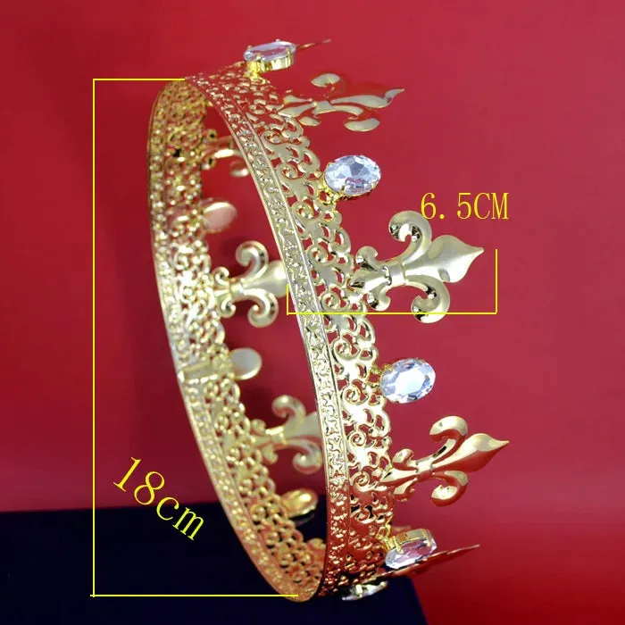 Imperial Gold Crown Men and Women Role-Play Stage Performance Accessory