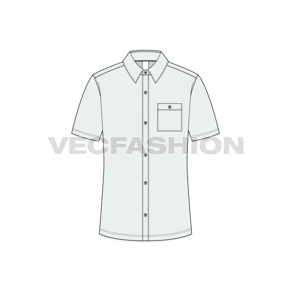 Mens Slim Fit Shirt with Straight Hem