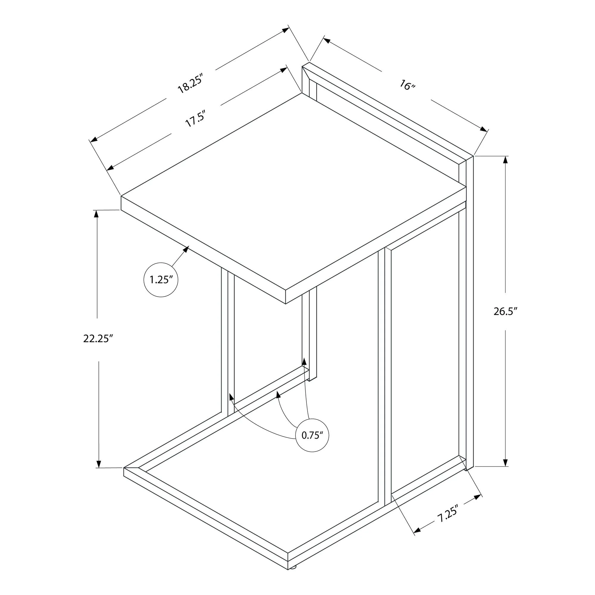 Monarch Table d'appoint I 3631