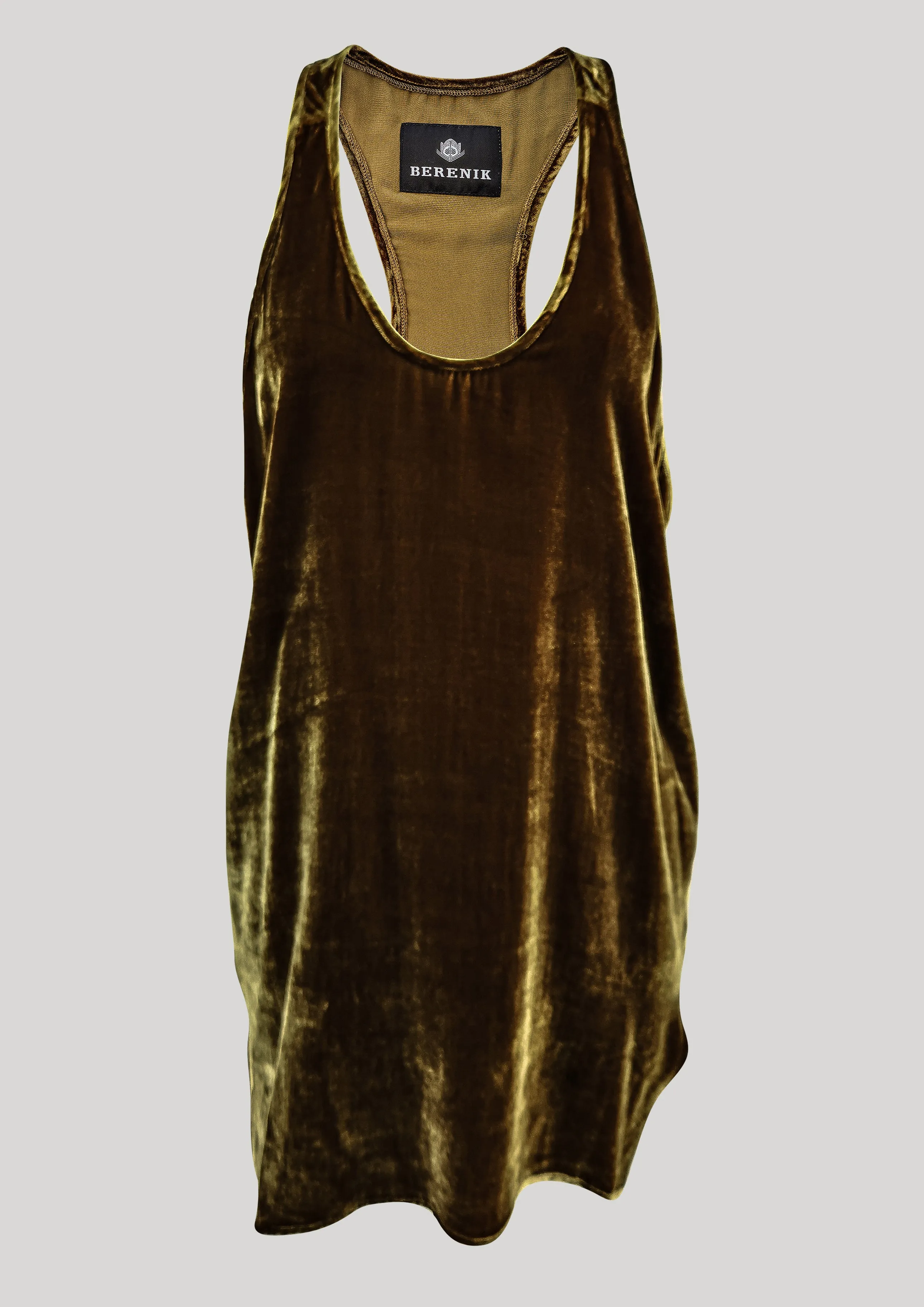 TANK TOP OVERSIZED - SILK VELVET gold