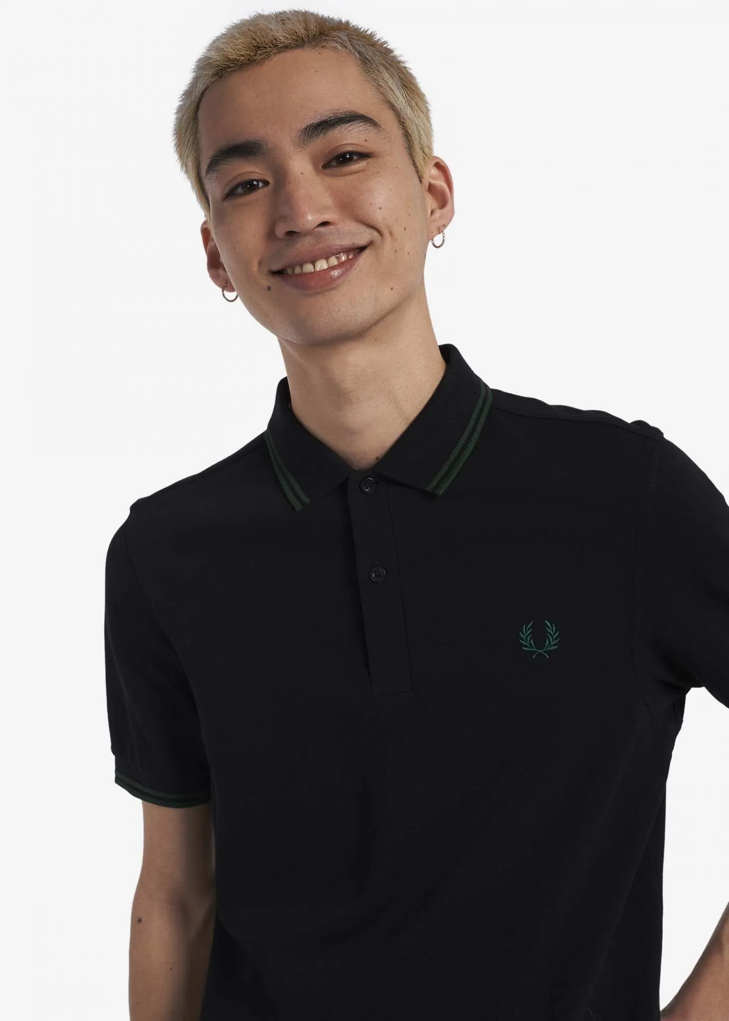 Twin tipped fred perry shirt - black ivy