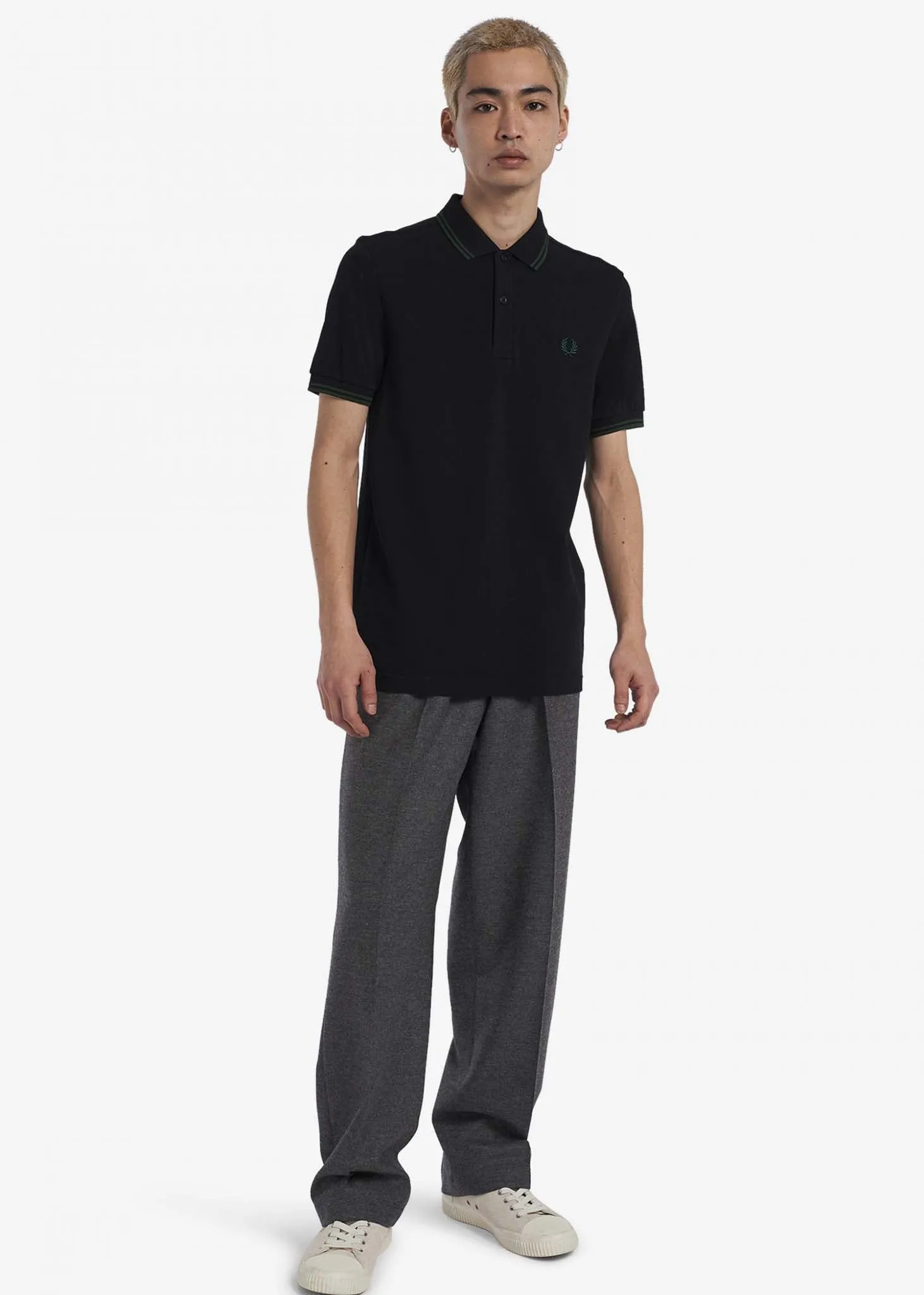 Twin tipped fred perry shirt - black ivy