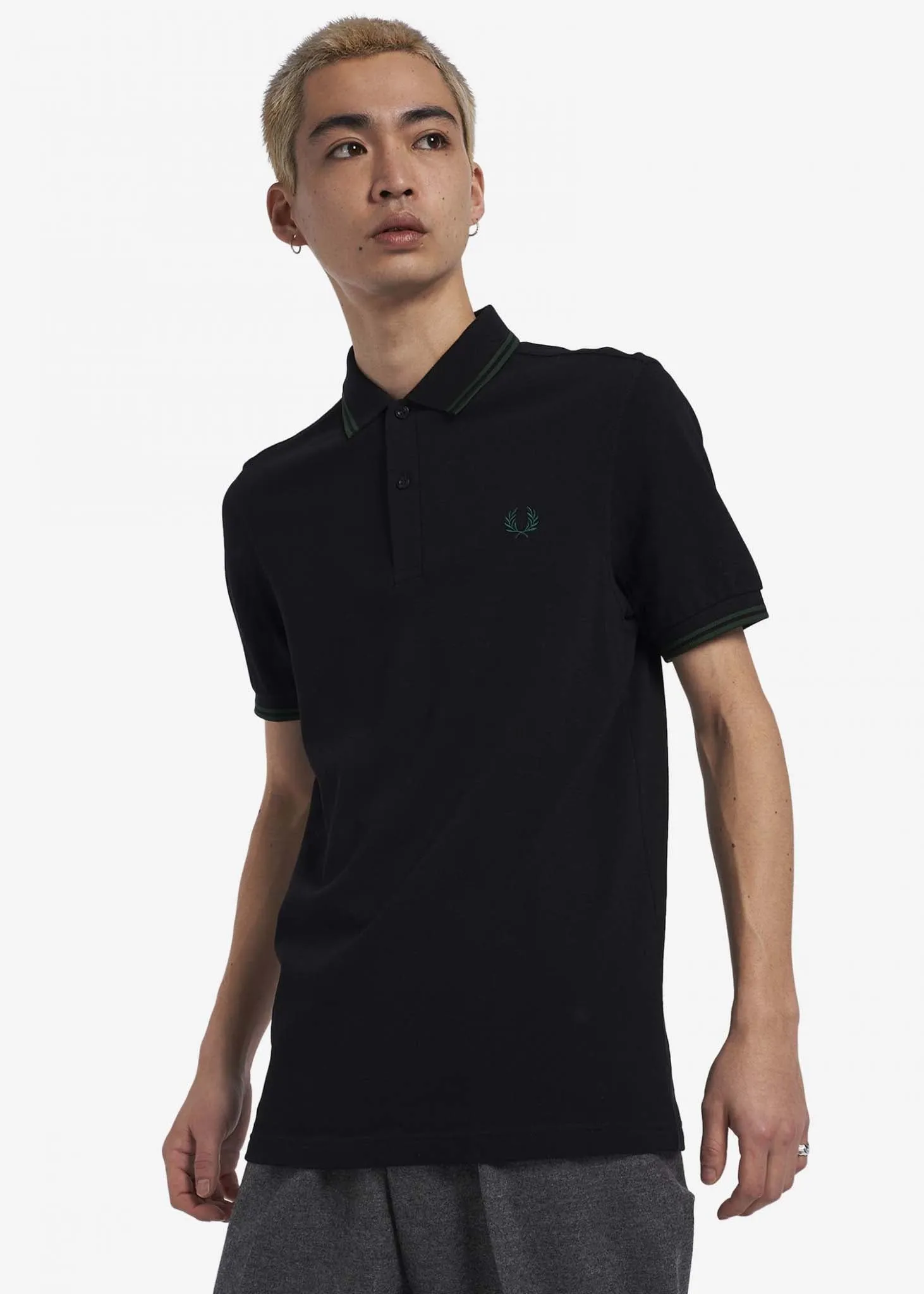 Twin tipped fred perry shirt - black ivy