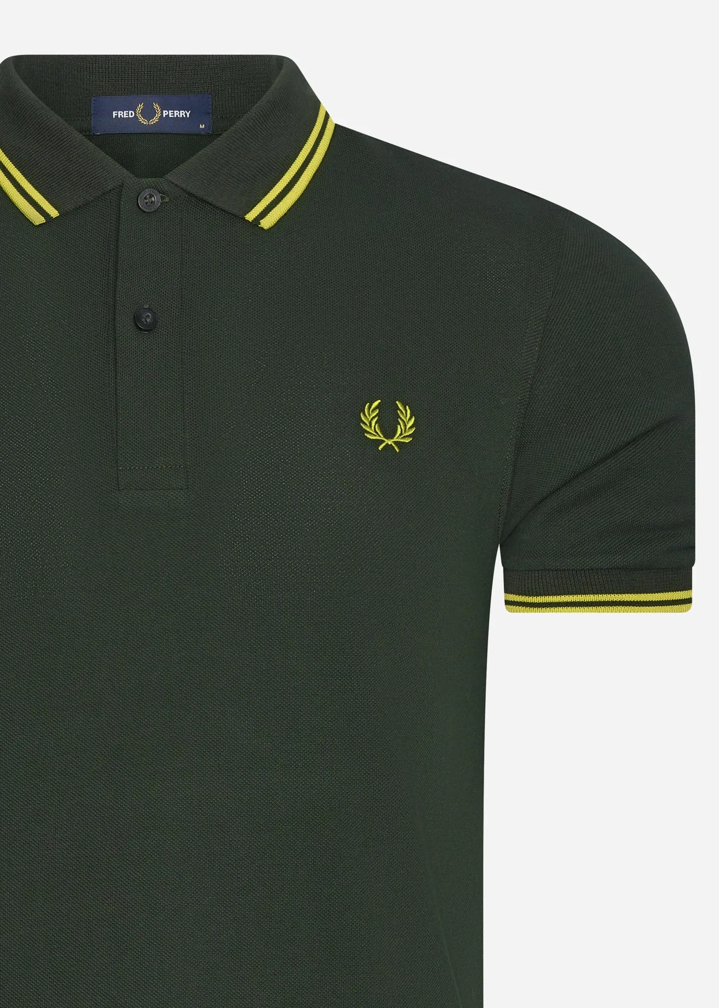 Twin tipped fred perry shirt - brit green citron