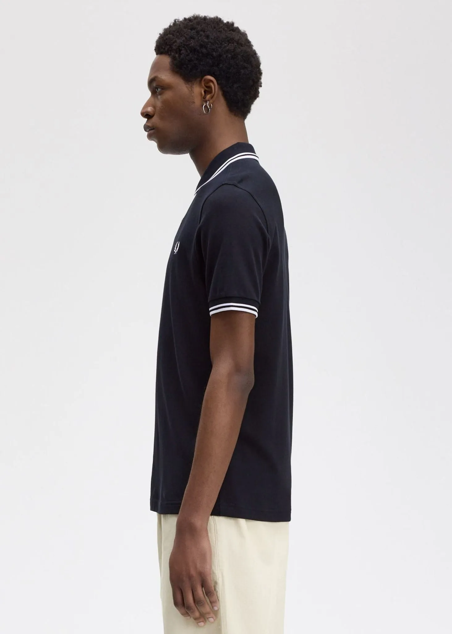 Twin tipped Fred Perry shirt - navy white